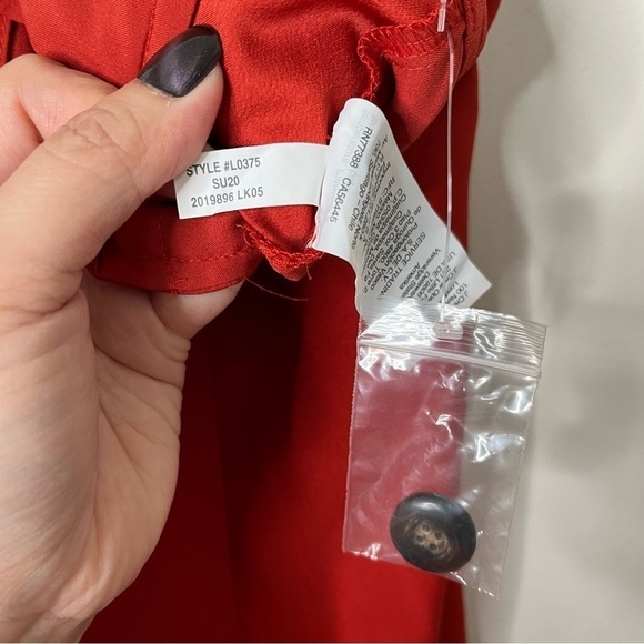 Madewell NEW Drapey Paperbag Tie Pants Red Women’s Size 2 High Waist Cropped - Picture 10 of 10